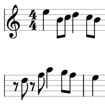 Rhythmical Staff Notation